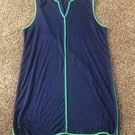 Charlie Paige XL Fashion Sleeveless Summer Knit Dress Blue Green Piping New NWT Photo 0