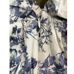 O.P.T Blue Floral Puff Sleeve Midi Dress Women’s Small Cottagecore Toile Photo 3