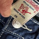 True Religion Womens Skinny Jeans Dark Wash White Stitching Detail Size 29 USA Photo 5