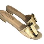 Scoop rolie natural straw design slip ons Brown Size 8.5 Photo 4