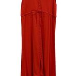 BCBGMAXAZRIA  Size XXS Dress V-neck High Low Hem Sleeveless Button Up Red Women’s Photo 1