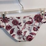 Becca NWT $58 Tahiti Purple Split Tab Floral Lined Hipster Bikini Bottom XS Photo 3