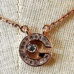 Rose gold G monogram pendant necklace Photo 1