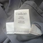 Loft Ann Taylor  Gray Ruffle Short Sleeve Back Tie Blouse Small Photo 6