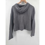 Fabletics x Demi Lovato Grey Cropped Hoodie Long Sleeve Drawstring Small Gray Photo 3