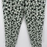 Ann Taylor  Pants Women MEDIUM TALL Green Black White Polka Dot Easy Ankle Photo 3