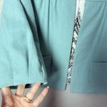 Tabitha Jacket Womens Seafoam Green Anthropologie Cape Wool Blend 3/4 Sleeve 8 Photo 3