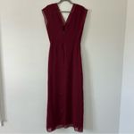 Mango MNG  Burgundy Sleeveless Steamy Cross Maxi Flowy Dress NWT 6 Photo 1