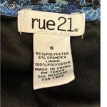 Rue 21 Floral Lace Trim Slip Dress Sz. Small Y2K Blue Cami Photo 5