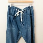 Articles of Society | Denim Look Slouchy Drawstring Pants Medium Wash | SIze XL Photo 2