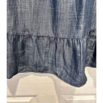 Banana Republic Factory 100% Lyocell Chambray Button Up Shirt Ruffle Hem Small Photo 4