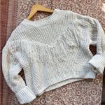 Pink Rose  fringe white sweater  Photo 0