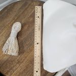 Understated Leather  Cream Clutch with Gold-Tone Chain Mother's Day Gift Photo 8