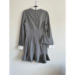 Petersyn Bettina Dress Black Checkered Gingham Ruffle Mini Long Sleeve Preppy L Size L Photo 1
