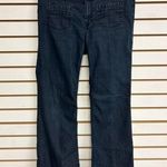 CAbi Style #146L Mid Rise Dark Denim Farrah Jeans Flare Wide Leg Size 12 Photo 0