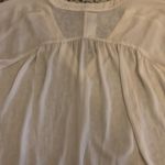Ann Taylor NWT Cream Colored Sheer Dress Shirt With Blouson Sleeved And Gathered Details Medium Photo 6