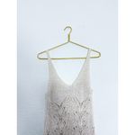 ZARA  Cream Open Knit Crochet Mini Dress Size Medium Bohemian Beach Photo 3