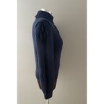 Vintage Mark Shale Sweater Size Medium Blue Wool Turtleneck Hand Knitted Tulips Photo 3