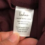 Lulus NWT  Women’s Burgundy Open Leg Slit Trouser Dress Pants Photo 9