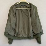 Brandy Melville Bomber Zip Up Jacket Size Large in Green Photo 2