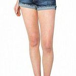 Celebrity Pink  Denim Distressed Hem Jean Shorts women’s size 7/28‎ blue zip fly Photo 0