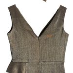 Black Halo Gold Hendricks Sleeveless V-Neck Metallic Cocktail Evening Gown 8 Photo 10