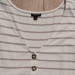 Torrid  Plus 1 1X 14 16 Cream Tan Striped Babydoll Tank Top Empire Waist Photo 1