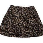 J.Crew Skirt Women 4 Brown Black Cheetah Animal Print Mini Pleated Photo 1