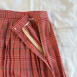 Evan Picone Vintage Women's 8 Evan-Picone Petites Red Pleated Midi Skirt Herringbone Plaid Photo 4