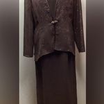 Pretty 2 piece dress. Size 14. Sheath dress with jacket. Brown Photo 14