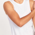 Old Navy White UltraLite Mesh-Stripe Performance
Tank Top Photo 0