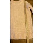 Lou & grey  Alpaca Sweater XS Pink Waffle Knit Longer Length Crewneck Classic Photo 4