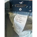 Hollister NWT!  Light Wash Distressed Ultra High Rise Dad Shorts 7" Size 26" Photo 5