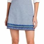 Vineyard Vines Margo Striped Embroidered Hem Skirt Blue White 4 Photo 0