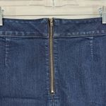 Ann Taylor LOFT Blue Pockets Back Zip Closure Denim Casual Mini Skirt Size 14 Photo 4