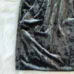 Greyish Teal Velvet Mini Skirt Blue Size XS Photo 3