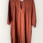 WVN Dress Womens Size Large V Neck Red Long Sleeve Above Knee Casual Spring Photo 0