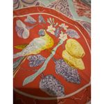 Diane Von Furstenberg VTG  Silk Floral Bird Scarf Multicolor Photo 2