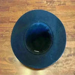 Ruggine Women’s Boho 100% Wool Laser Print Brim Panama Hat Black Brown Photo 4