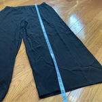 Eileen Fisher  Silk Georgette Crepe Black Wide-Leg Pant, Beach, Ankle Length M Photo 4