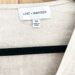 Lost + Wander  Coastal Dreams Puff-Sleeve Lace Up Blouse XS/S Babydoll Peplum Photo 5