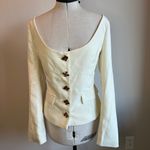 Missguided Cream Blazer with Gold Buttons Photo 5