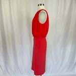 Ralph Lauren Women's Cocktail Dress Size 14 Red Sleeveless One Shoulder Sheath Photo 4