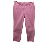Talbots Women The Perfect Crop Pants 12 Pink Stretch Capri Preppy Coastal Beach Photo 3
