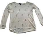 White House | Black Market Sequin Sweater V-Neck Long Sleeve Top XS Photo 1