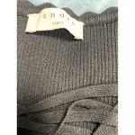 Sandro Paris Ribbed Lace Up V Neck Long Sleeve Sweater Top Black size M Size M Photo 3