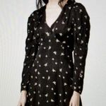 All Saints Rosi Bamboo Black Mini Dress Size 2 Photo 1