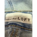 Ann Taylor Loft Curvy Blue Skinny Mid Rise Frayed Raw Hem Denim Jeans Pants 26 Photo 3