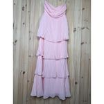 Lulus NWOT  Seriously Sensational Light Pink Strapless Tiered Maxi Dress Size M Photo 1