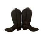 Olathe Vintage Black Leather Cowboy Boots Western Made in USA Womens Size 8.5 B Photo 2